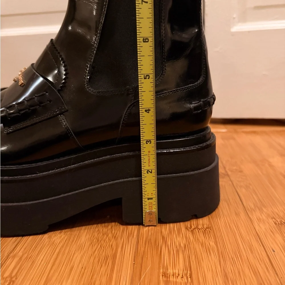 Alexander Wang Carter platform ankle boots in black leather - Picture 11 of 11